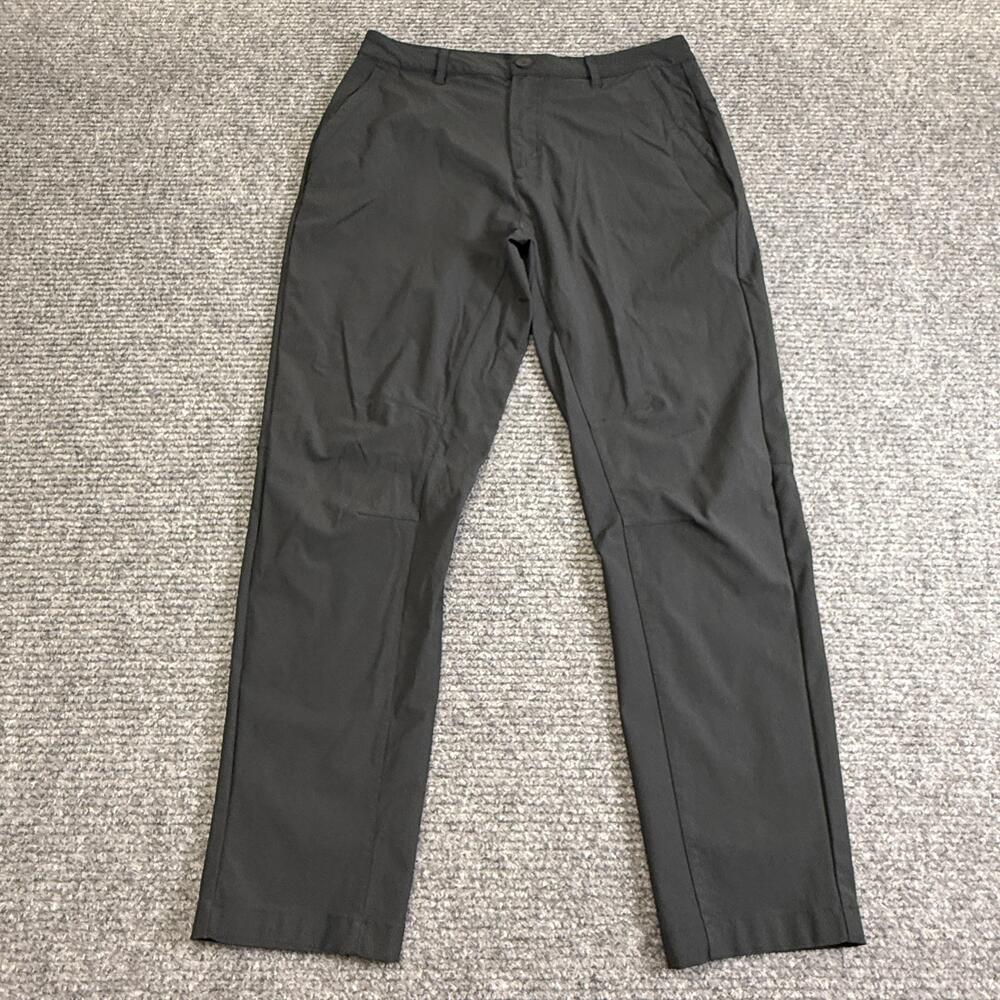 Legends Pants Mens 33x28 Black Microfiber Stretch Performance Chino Casual Golf